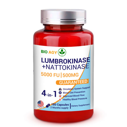 Lumbrokinase 500mg – 180 Capsules